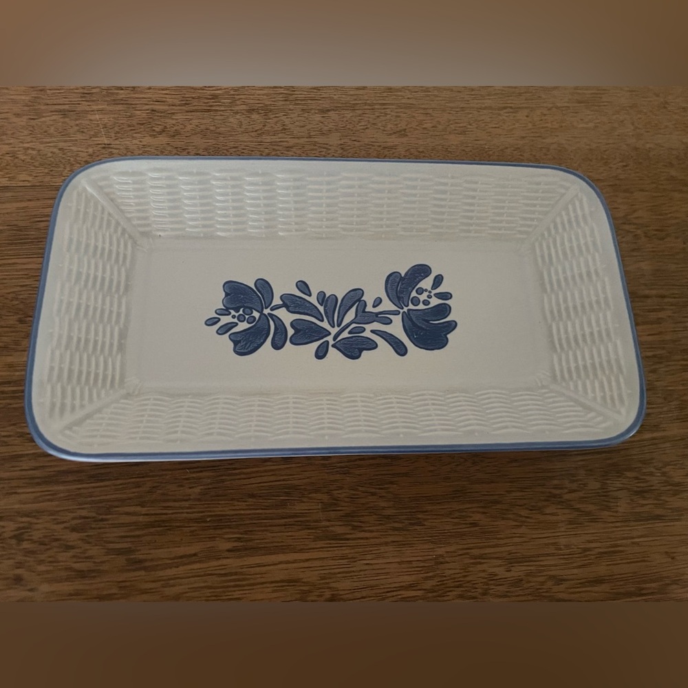 Pfaltzgraff Blue and White Rectangular Serving Dish